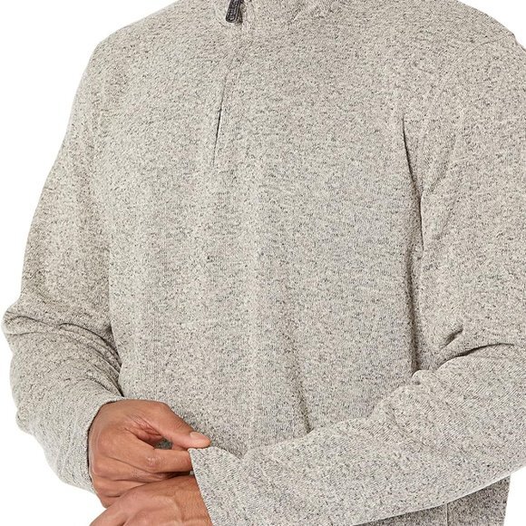 Mens Wrangler Authentics Long Sleeve Fleece‎ Quarter-Zip Long Sleeve - Picture 4 of 7